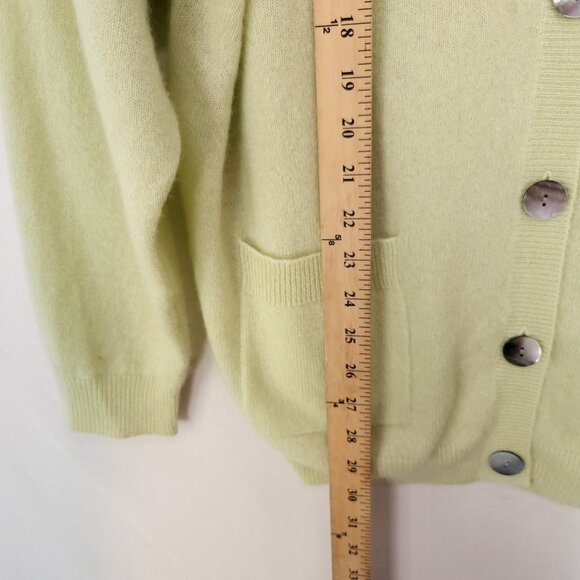 Crush Cashmere Cashmere Cardigan Size 1 Button Front Canggu Fine-Knit Pockets - Picture 10 of 14